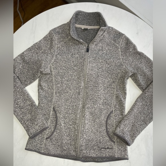 Eddie Bauer Women’s Grey Full Zip Up Jacket Size Medium - Picture 4 of 5
